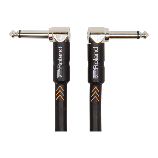 Roland 1FT/30CM, Angled/Angled 1/4” Jack Instrument Cable