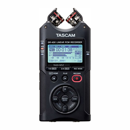 Tascam DR-40X Portable 4-Track Audio Recorder