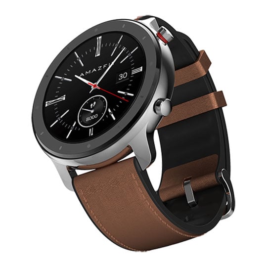 Amazfit GTR Smartwatch 47mm Stainless Steel Smartwatch Leather Strap iOS/Android