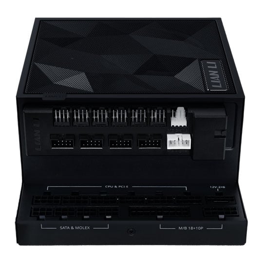 Lian Li EDGE GOLD 1000 Watt PCIE 5.1 Fully Modular 80+ Gold PSU with USB & Fan Hub - Black